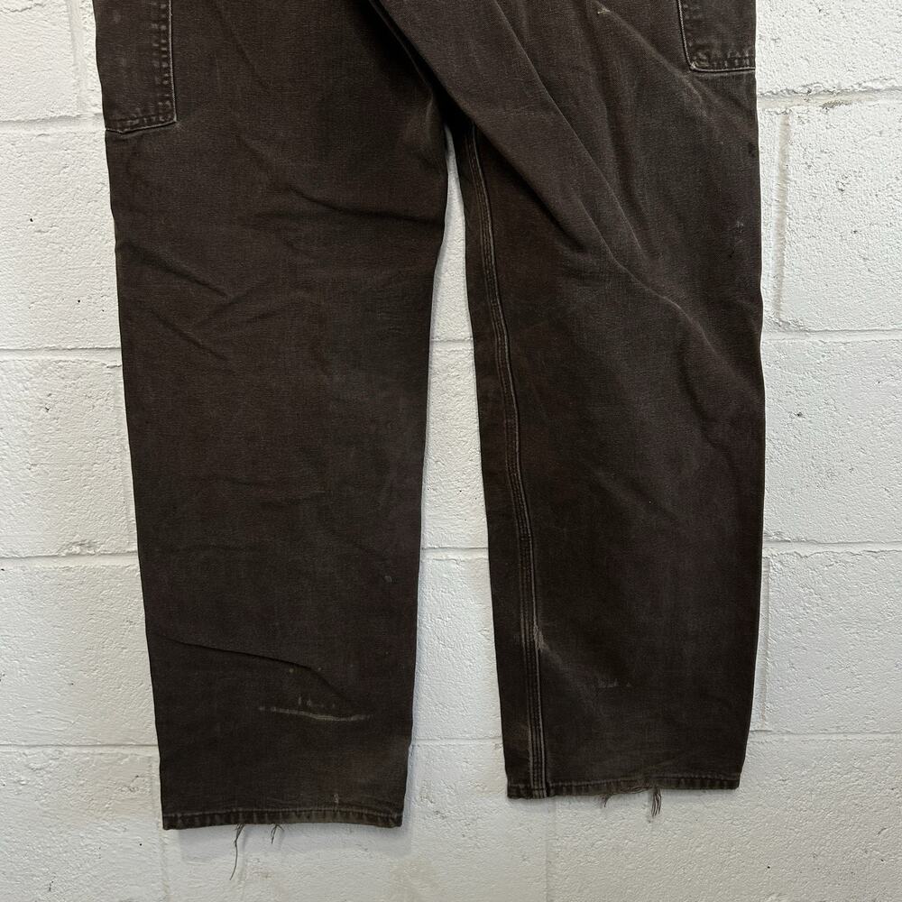 Thrashed Carhartt DoubleKnee Pants “Dark Brown” B136 DKB - Picture 7 of 8